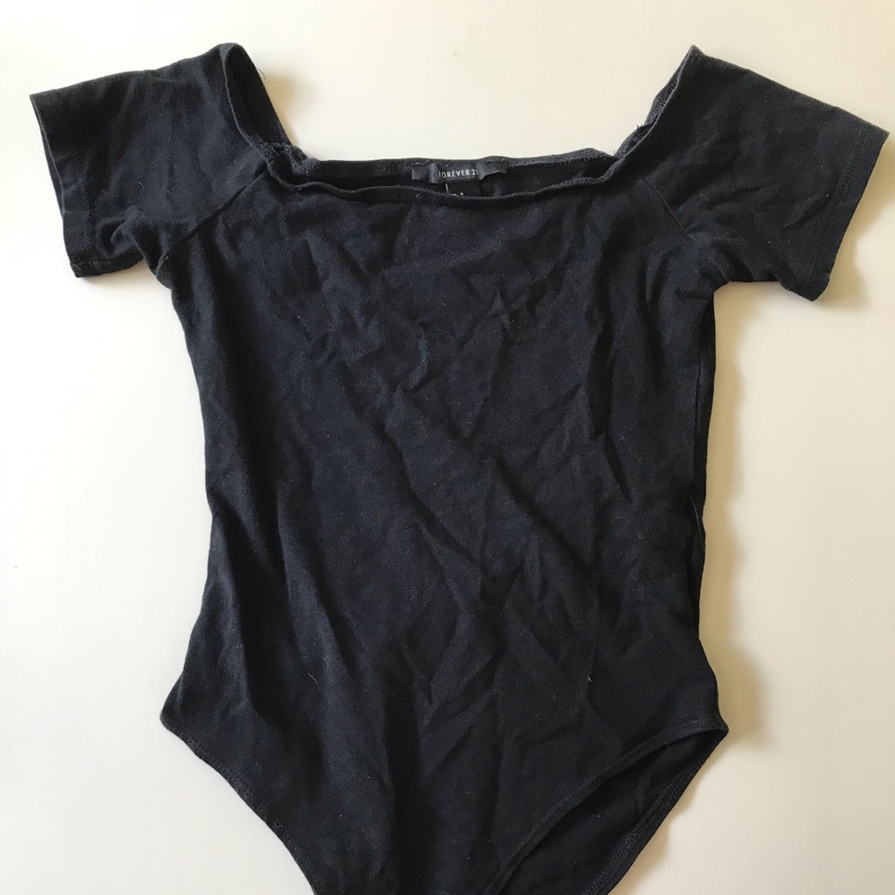 Black tee body suit